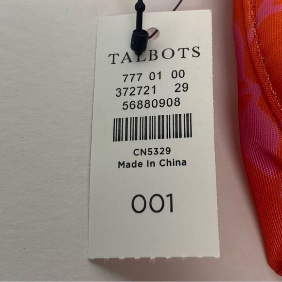 Talbots New With Tags Pink and orange Floral Cosmetic Bag - Picture 3 of 8